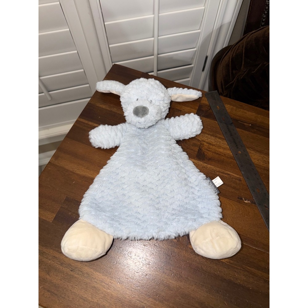 Bunnies By The Bay Blue Puppy Dog Lovie Security‎ Blanket Plush Snuggler 14"